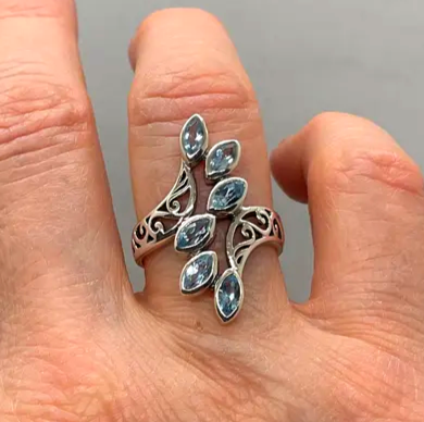 Leaf Topaz ring