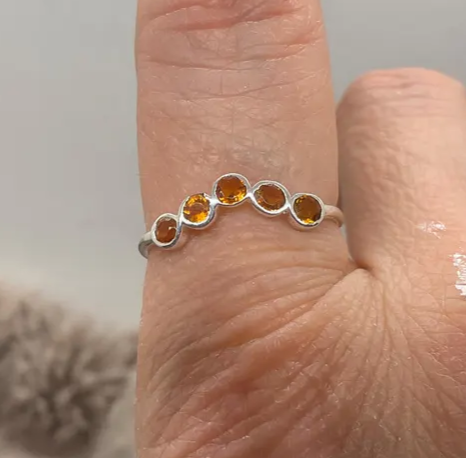 Garnet Sterling silver Ring