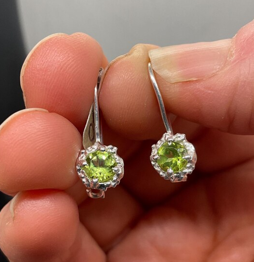 Sterling silver Peridot earrings