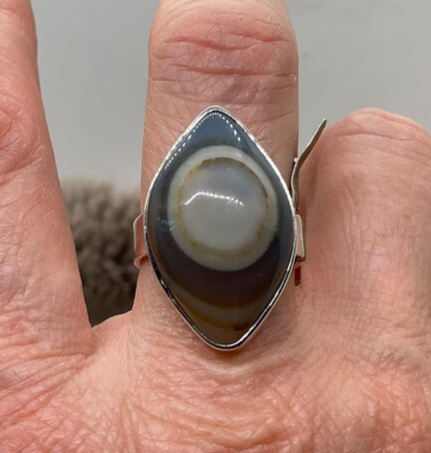 Agate Eye Ring