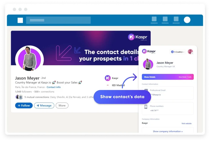Kaspr: tu asistente secreto para obtener información de contacto en LinkedIn