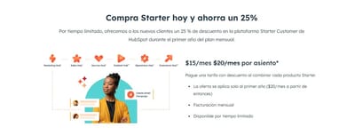 ¡HubSpot: Ahorra un 25% en la Plataforma para Clientes Nuevos en tu Primer Año!