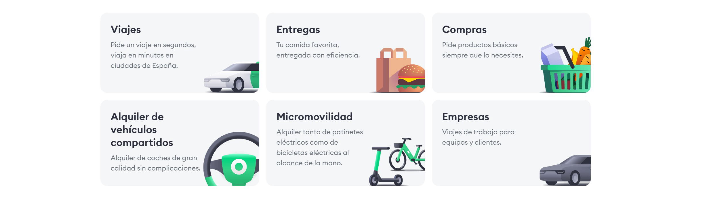 Explora todos los servicios que ofrece Bolt