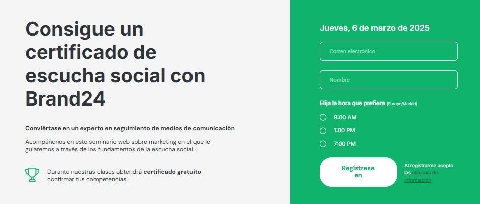 Potencia tu marca con Brand24: Seminarios de demostración en línea mensuales de Brand24