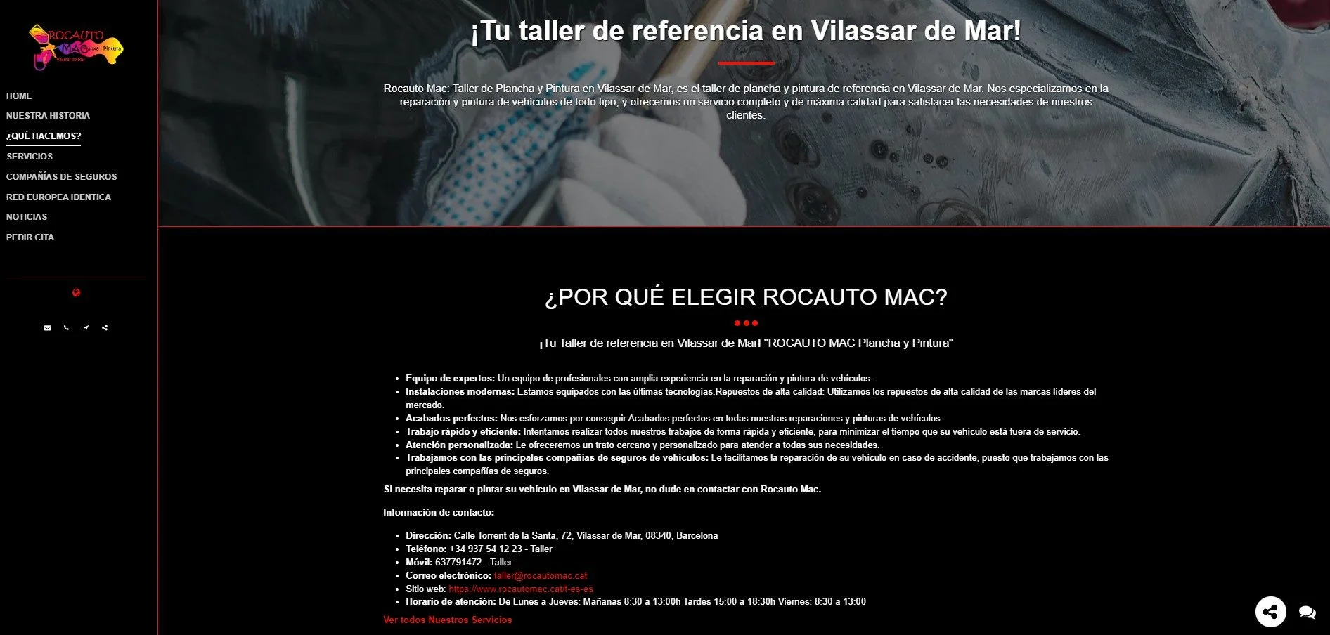 “Qué hacemos”: diseño + SEO local