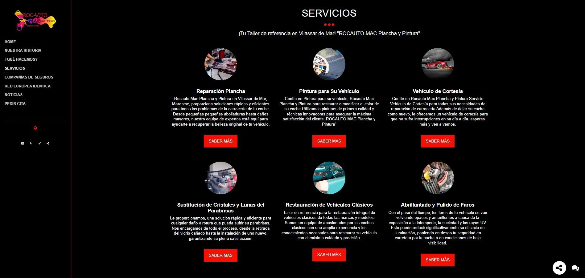“Servicios”: diseño + SEO local