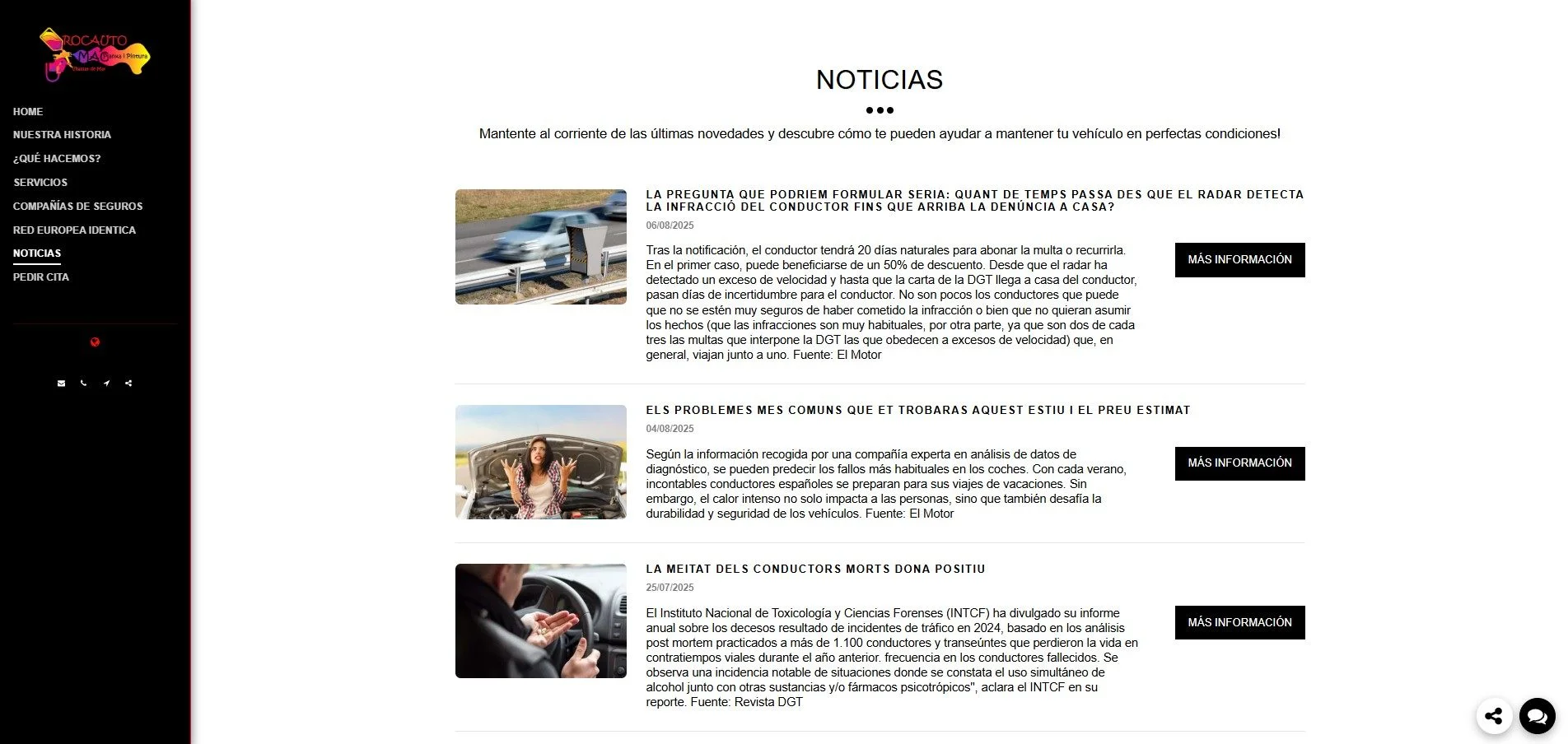 “Noticias”: diseño + SEO local