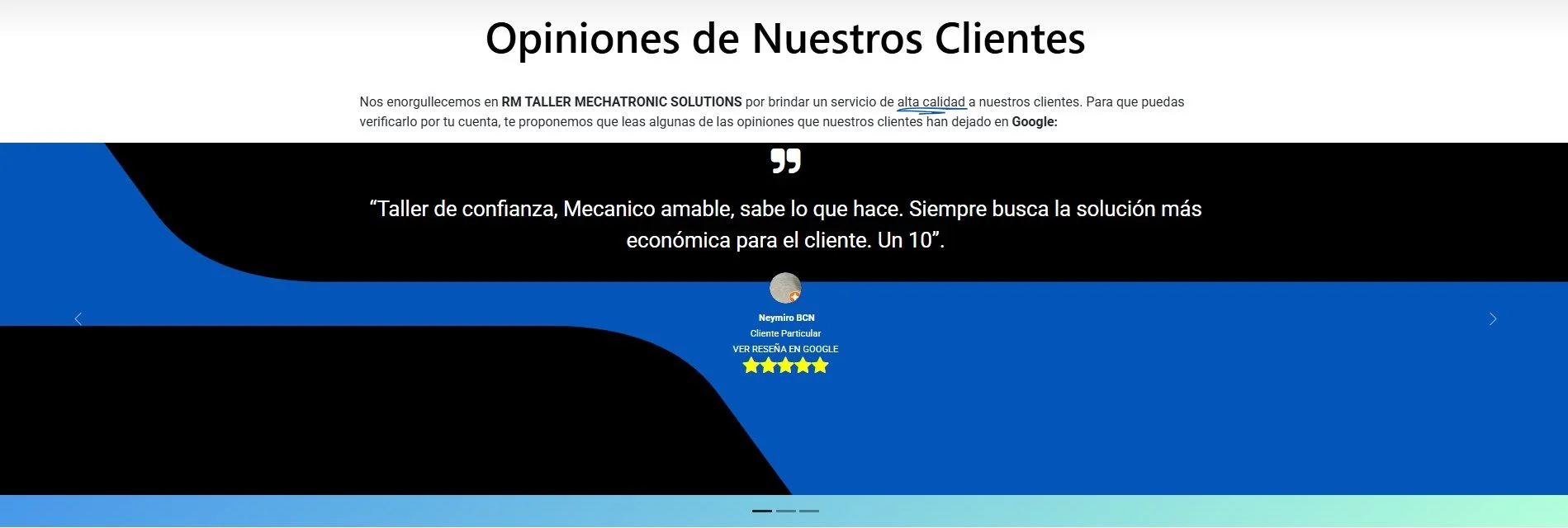 Opiniones de Nuestros Clientes: confianza validada en Google