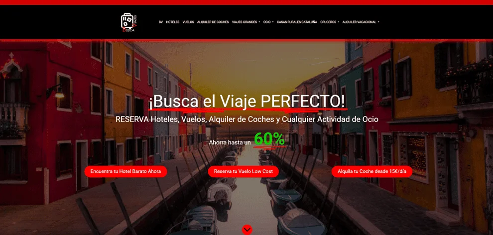 “Un Home pensado para inspirar y guiar al viajero desde el primer clic.”