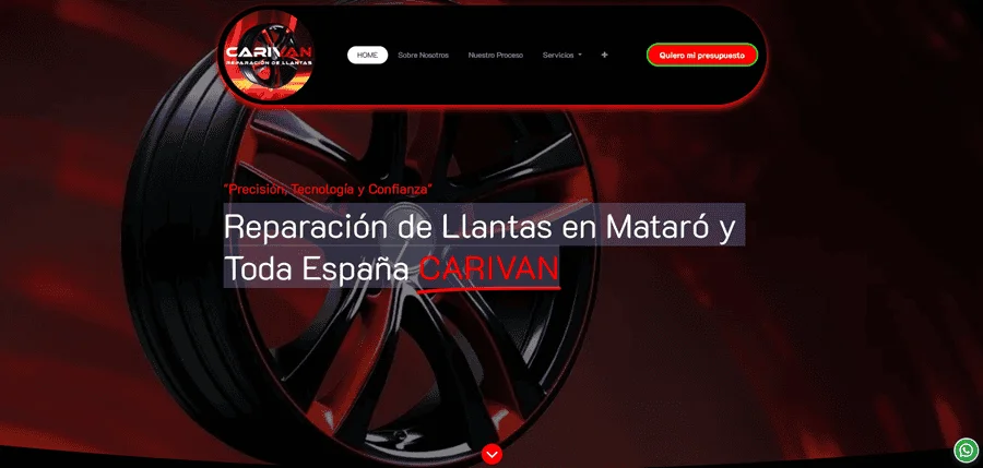 Caso real en Mataró: CARIVAN – Reparación de llantas