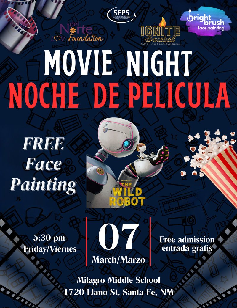 Face Painting/Movie Night at Milagro Middle School