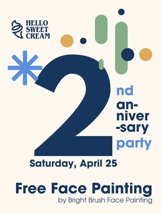 Hello Sweet Cream 2 Year Anniversary