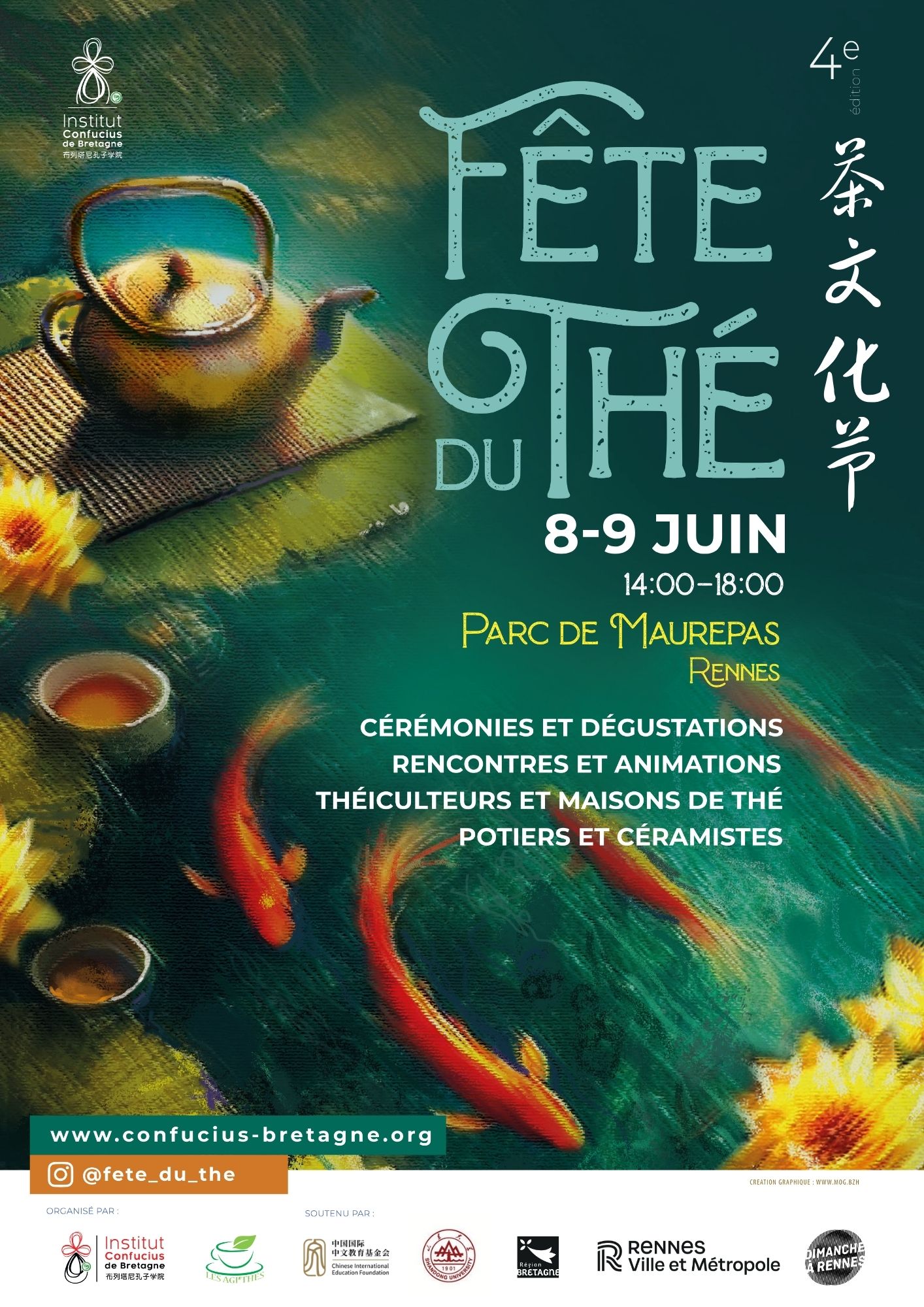 Fête du Thé dim.8 & lun.9 juin au parc de Maurepas à Rennes