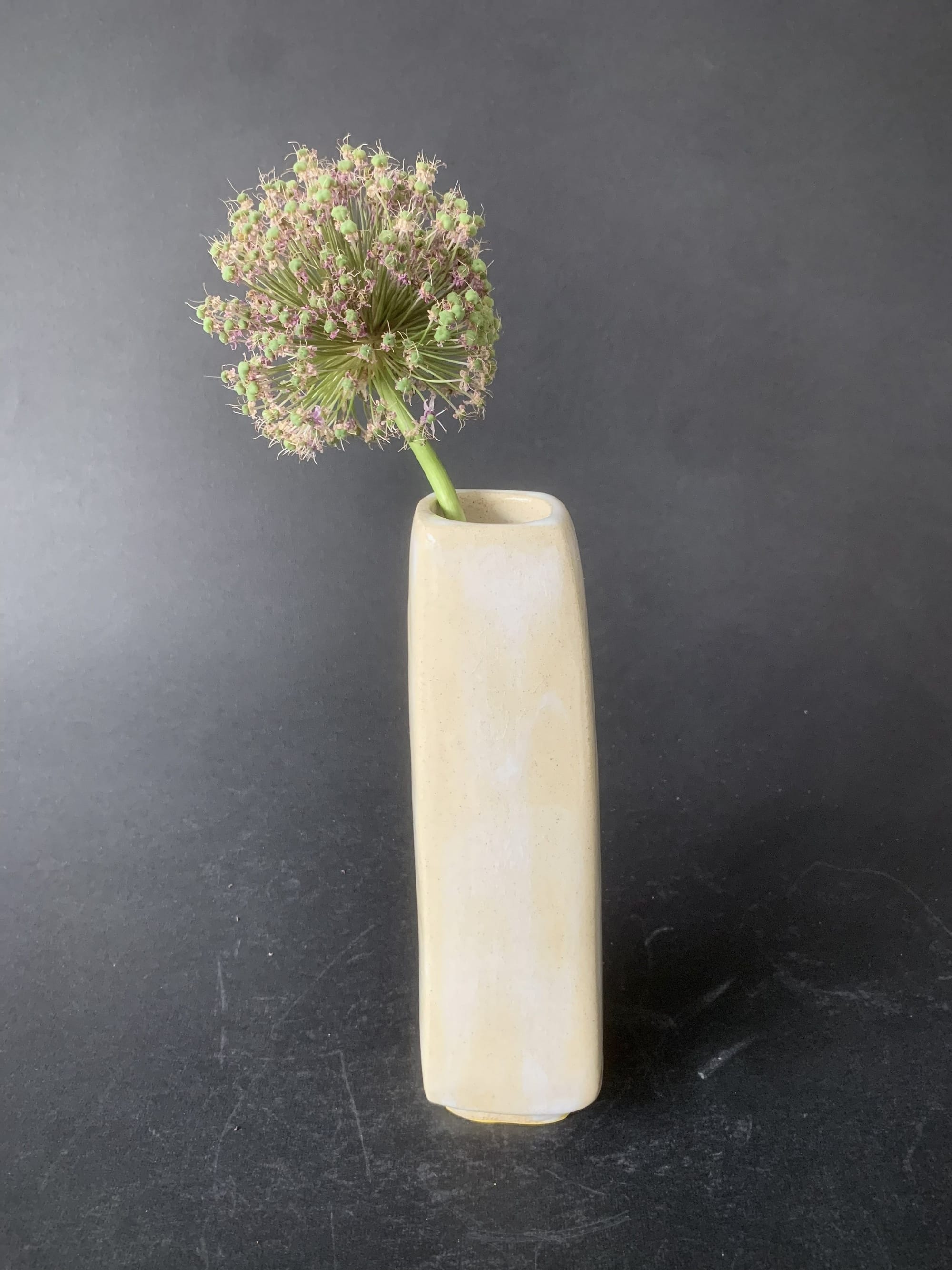 Collection Shiro -Grand vase blanc tube VH3