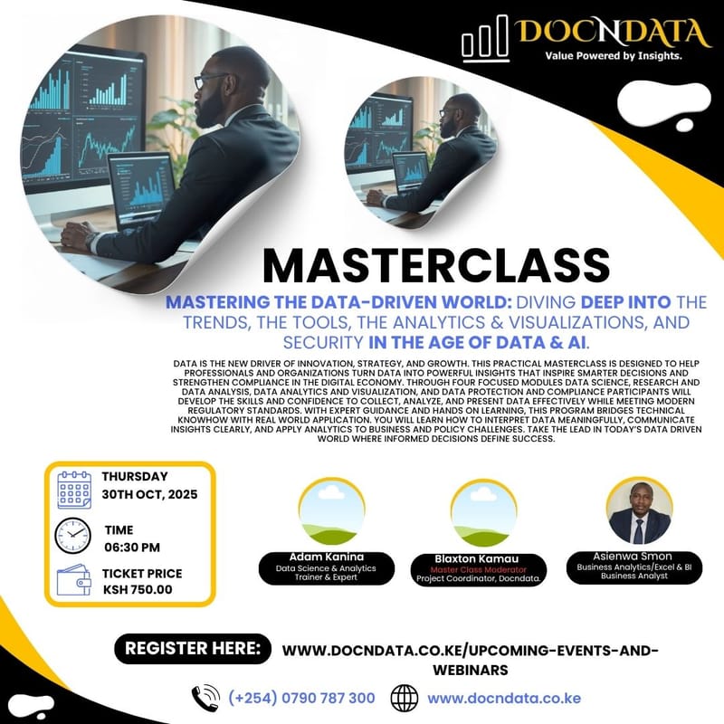 MASTERCLASS - Mastering the Data-Driven World: Diving deep into the Trends, the Tools, the Analytics & Visualizations, and Security in the Age of Data & AI.