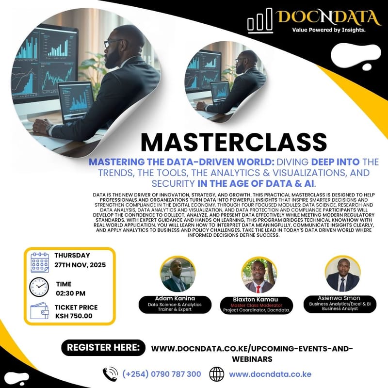 MASTERCLASS - Mastering the Data-Driven World: Diving deep into the Trends, the Tools, the Analytics & Visualizations, and Security in the Age of Data & AI.