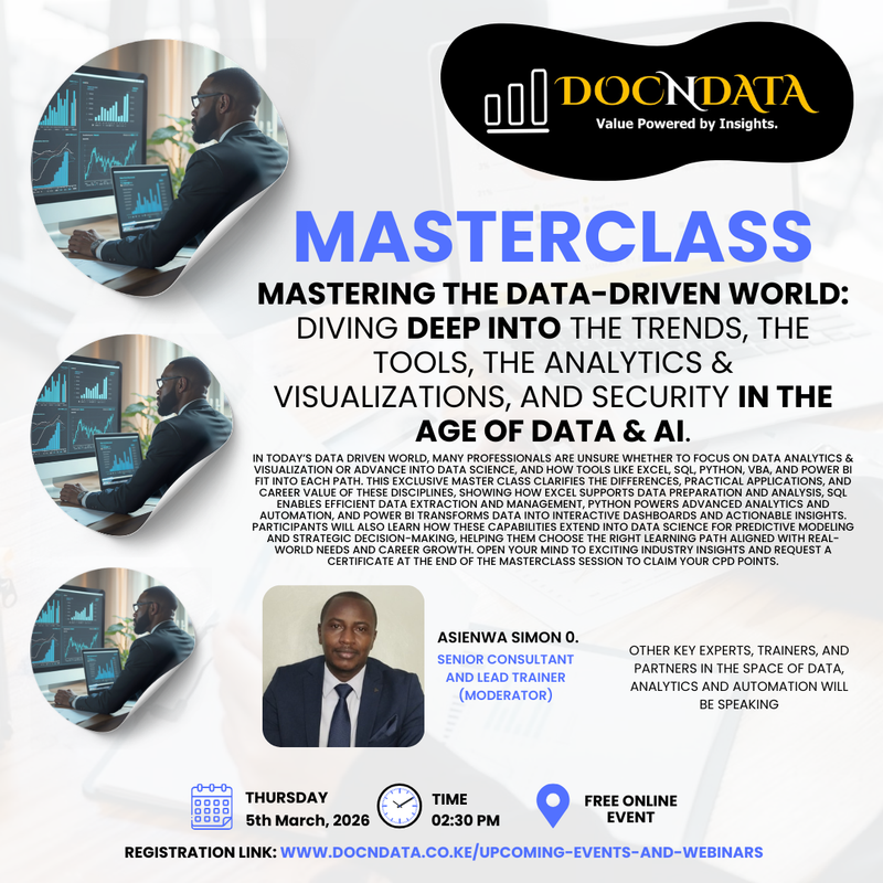 MASTERCLASS - Mastering the Data-Driven World: Diving deep into the Trends, the Tools, the Analytics & Visualizations, and Security in the Age of Data & AI.