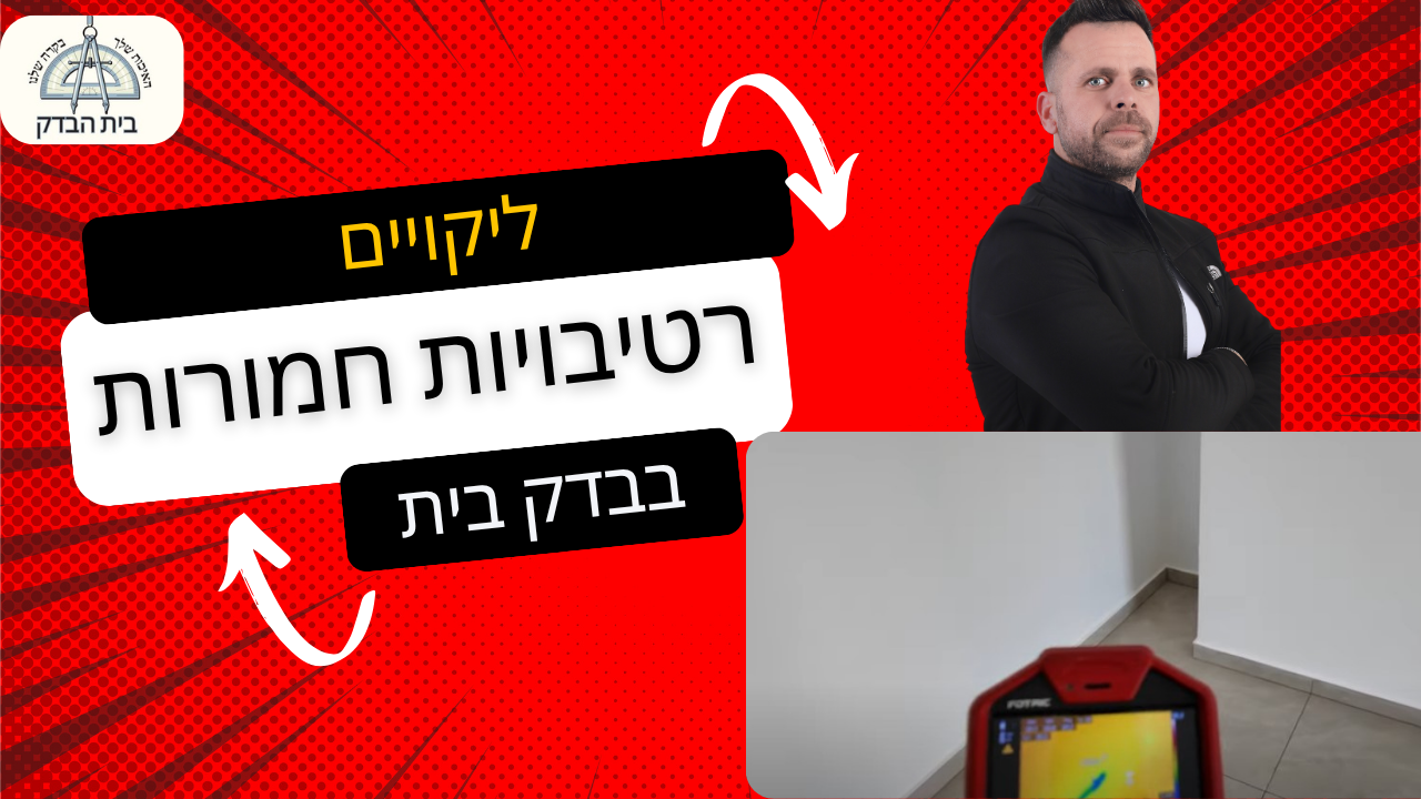 רטיבות נסתרת שהתגלתה בעזרת מצלמה תרמית  בחדר הורים בזמן בדק בית