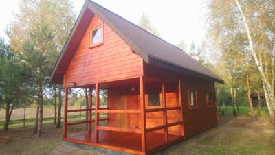 Działka z domem drewnianym 57m2