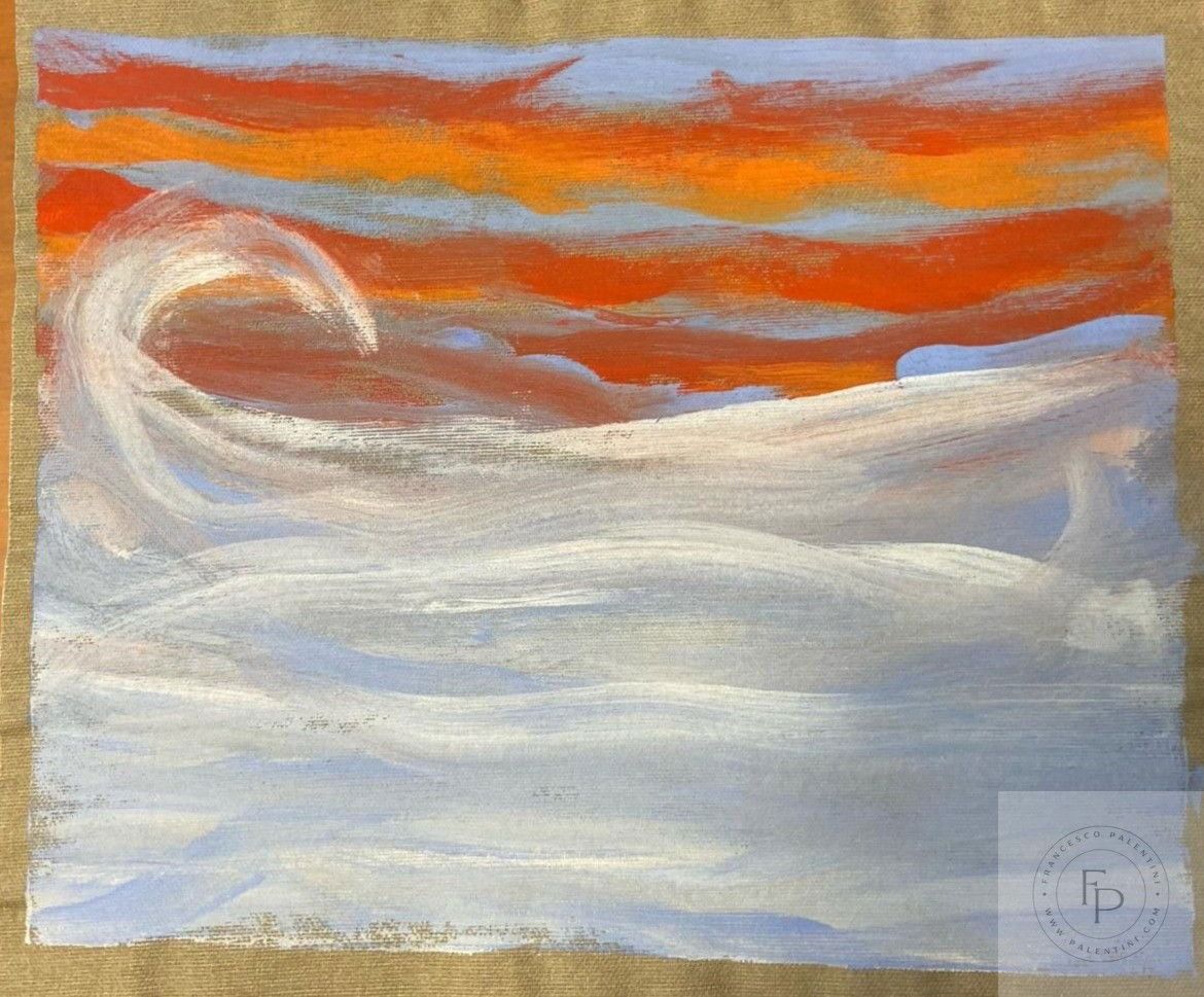 Onde al tramonto