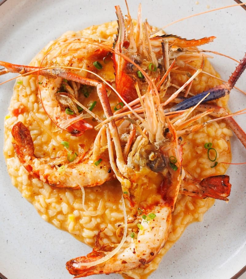 River Prawn Risotto, Feta Cheese