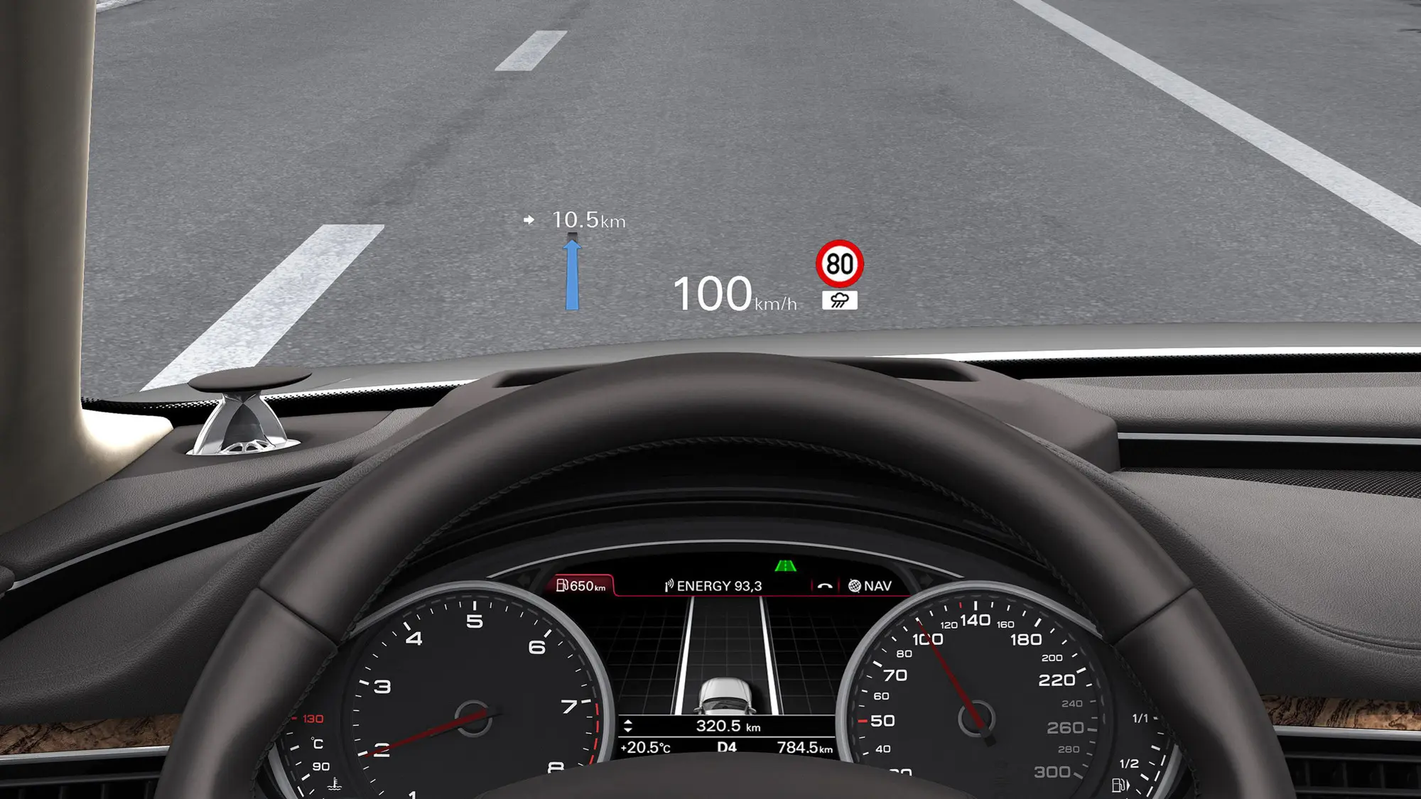 Parbrize cu Head-Up display (HUD)