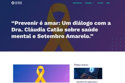 Allow yourself to feel, allow yourself to seek help now. There is no shame in admitting that we need support | Post Blog | Doutor Ao Vivo