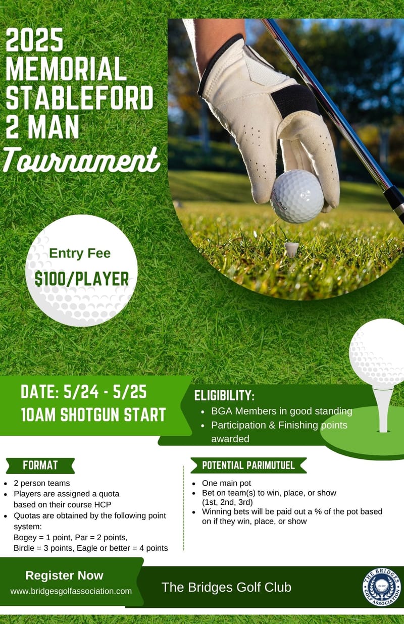 MEMORIAL STABLEFORD 2 MAN TOURNAMENT 2025