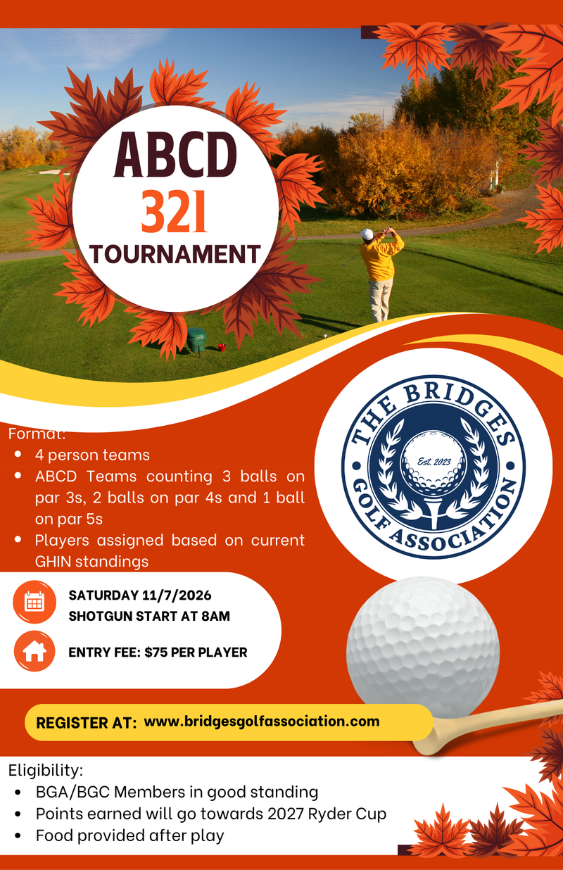 ABCD321 TOURNAMENT 2026 **** REGISTRATION CLOSES 10/31/26