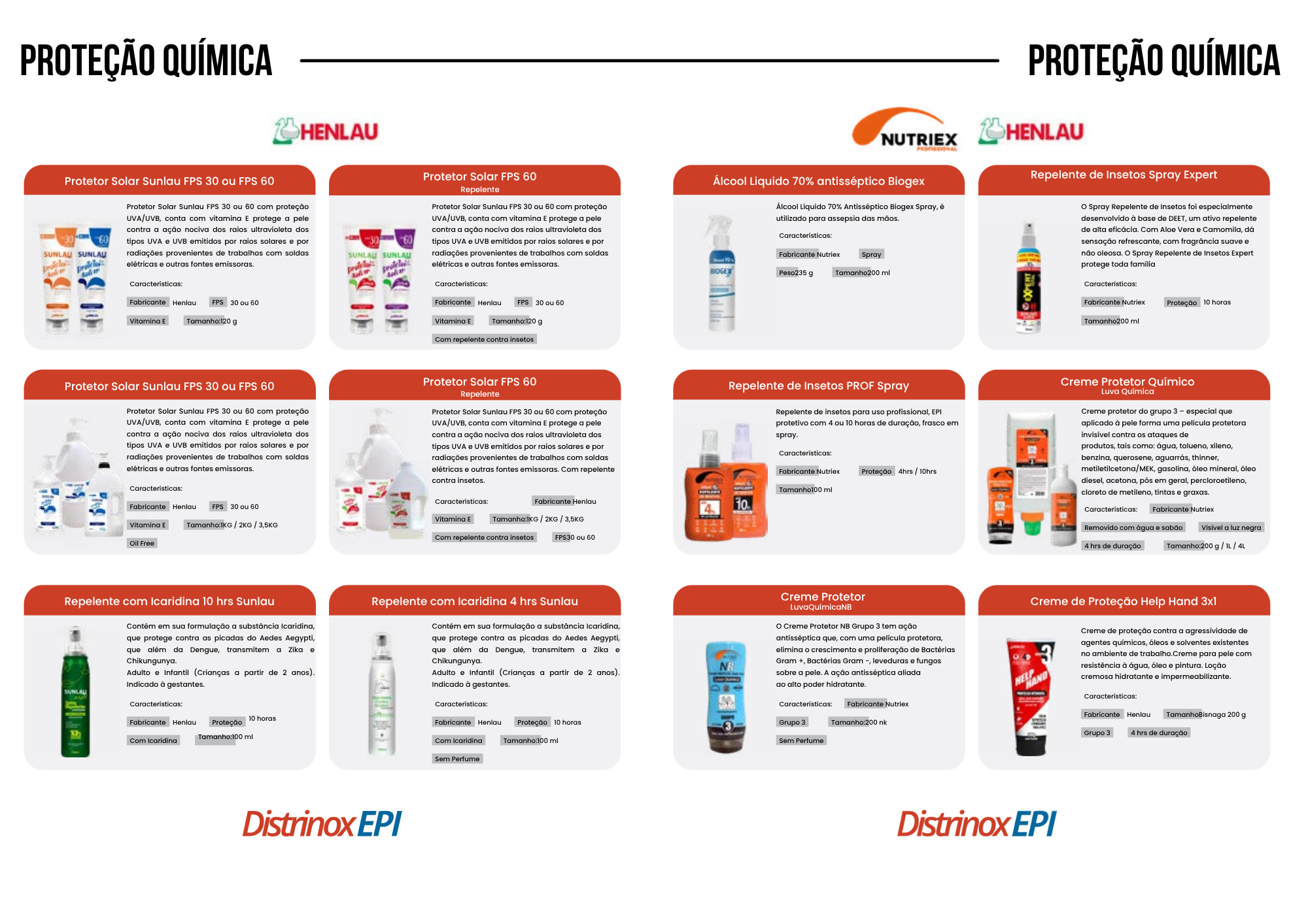 Nossa Linha de Proteção Química