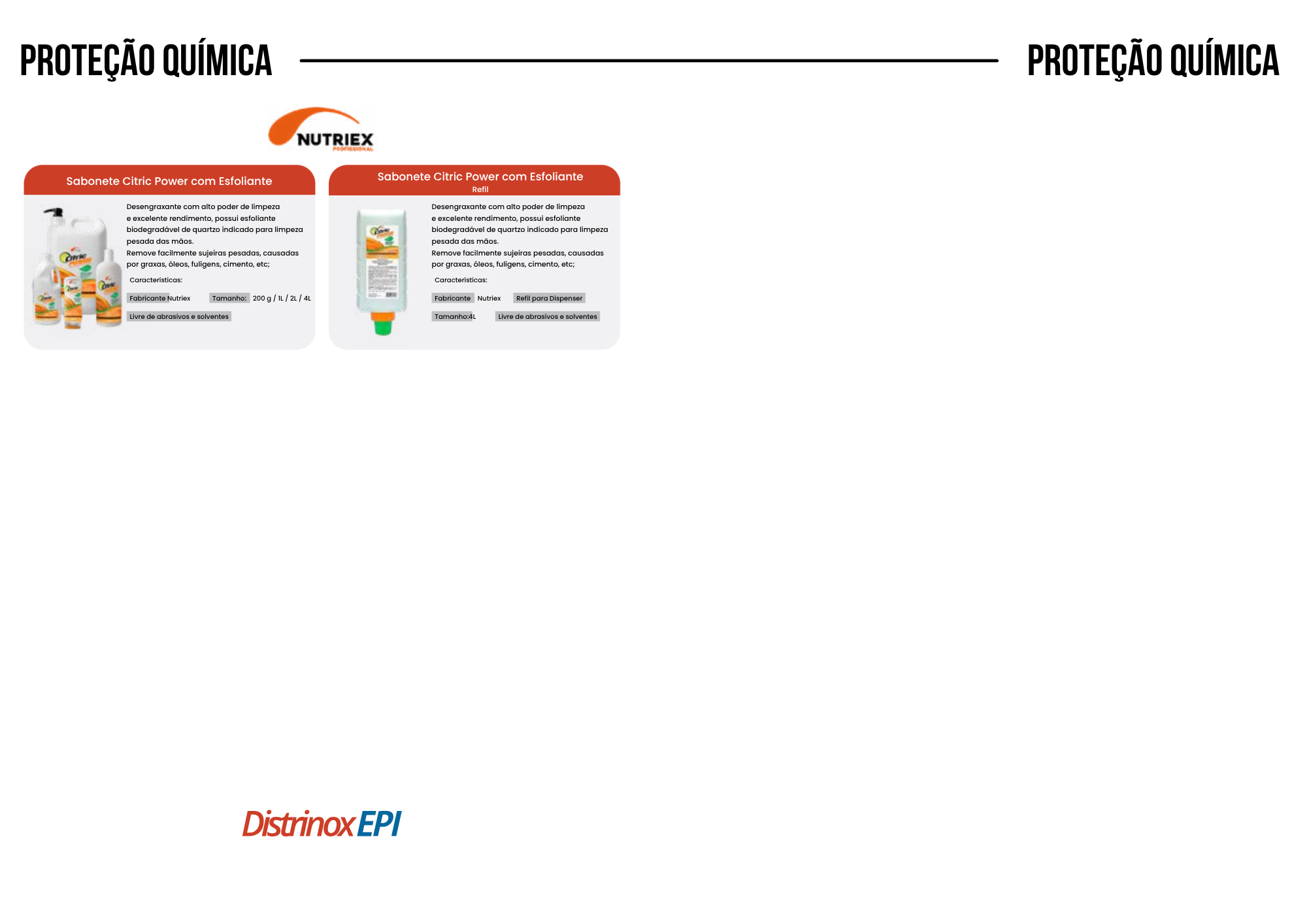 Nossa Linha de Proteção Química