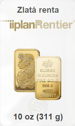 iiplanRentier - účet podložený 311g slitkem zlata
