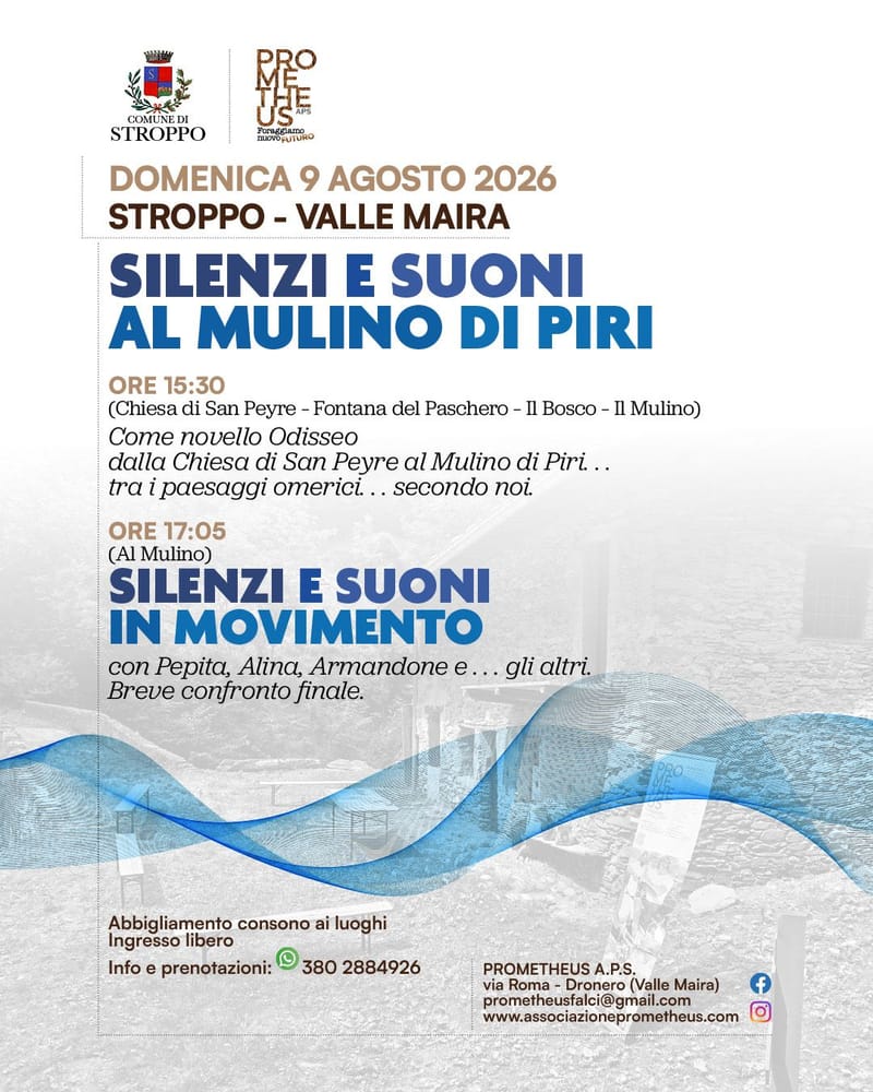 Silenzi e Suoni Al Mulino di Piri- Domenica 9 agosto