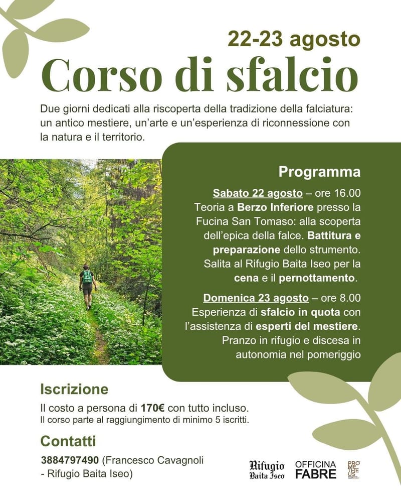 Lab Sfalcio in Quota- 22  e 23 Agosto 2026