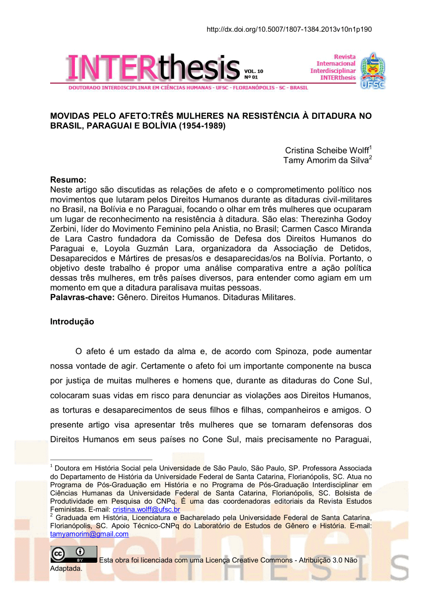 Movidas pelo afeto: três mulheres na resistência à ditadura no Brasil, Paraguai e Bolívia (1954-1989) - Cristina Wolff; Tamy da Silva