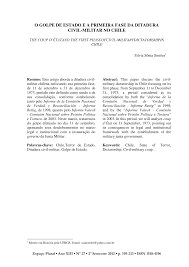O golpe de estado e a primeira fase da ditadura civil-militar no Chile - Sônia Simões
