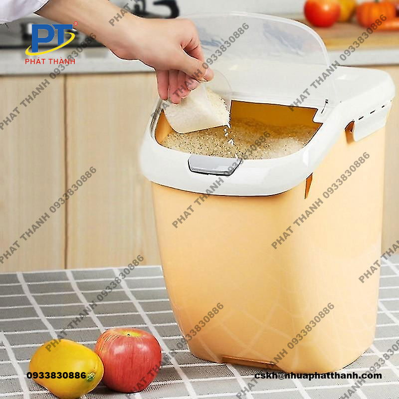 thùng nhựa gạo 20l - chất lượng tốt, giá cả hợp lý