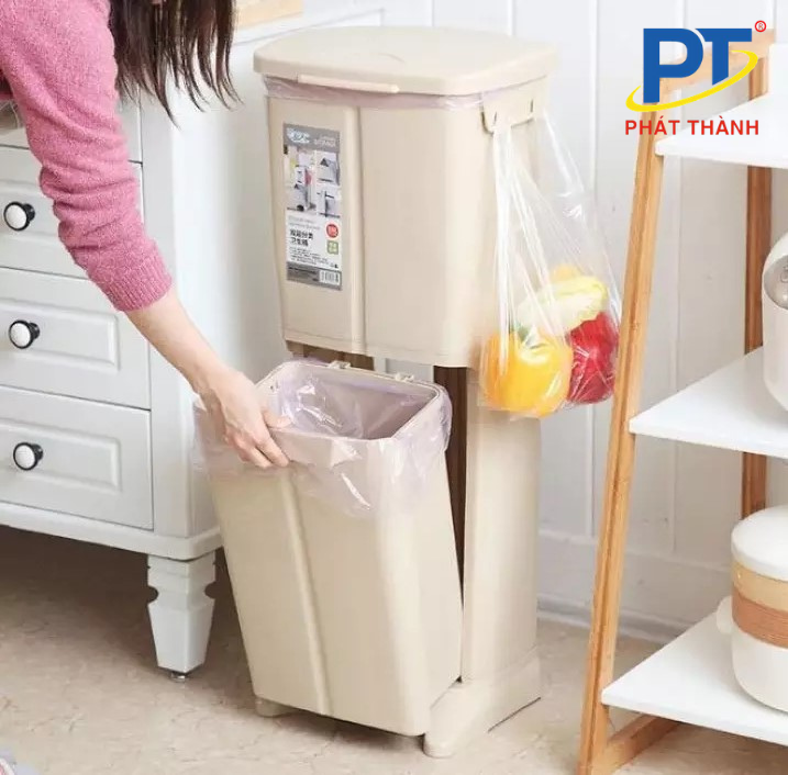 Mua thùng rác 2 tầng giá rẻ uy tín chất lượng - giao hàng nhanh chóng
