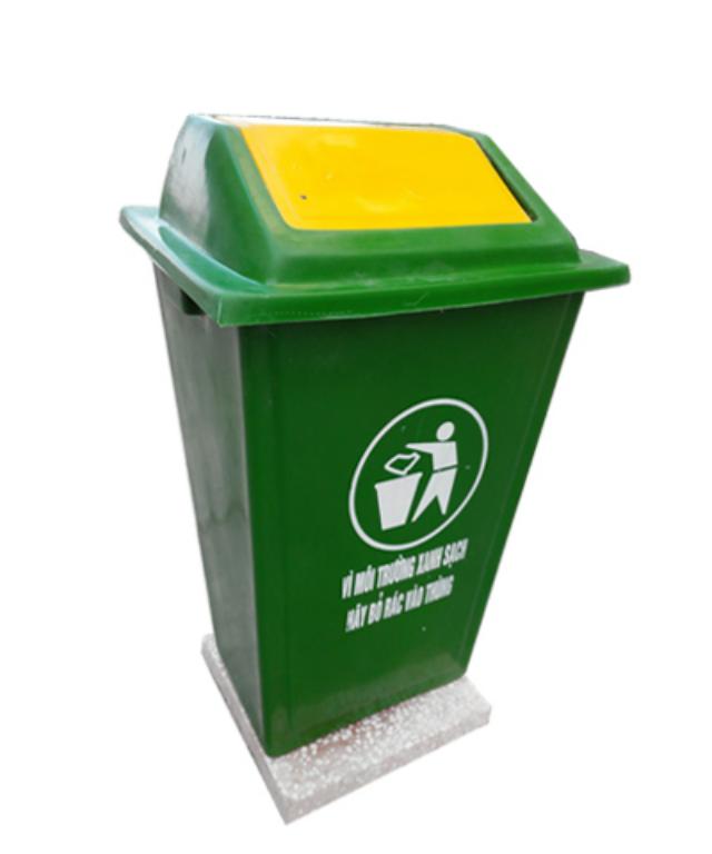Cung cấp thùng rác composite 60L nắp kín chính hãng, đa dạng mẫu mã