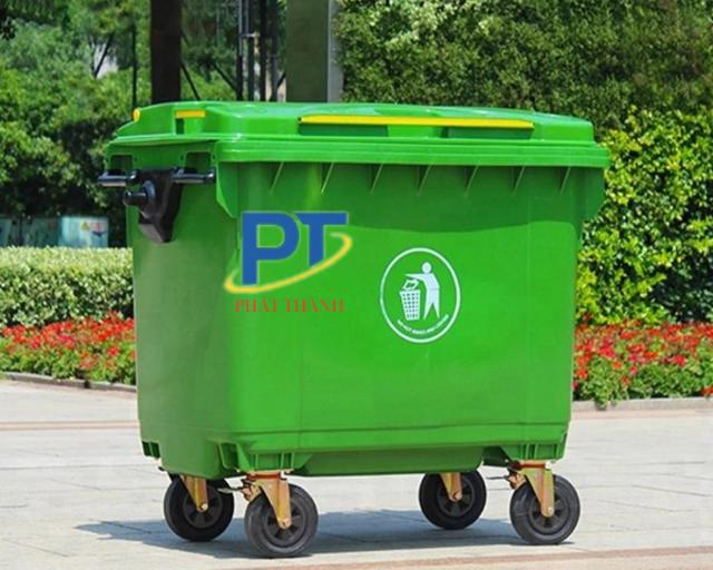 Đại lý cung cấp thùng rác 660 lít hdpe nguyên sinh giá rẻ chất lượng đảm bảo