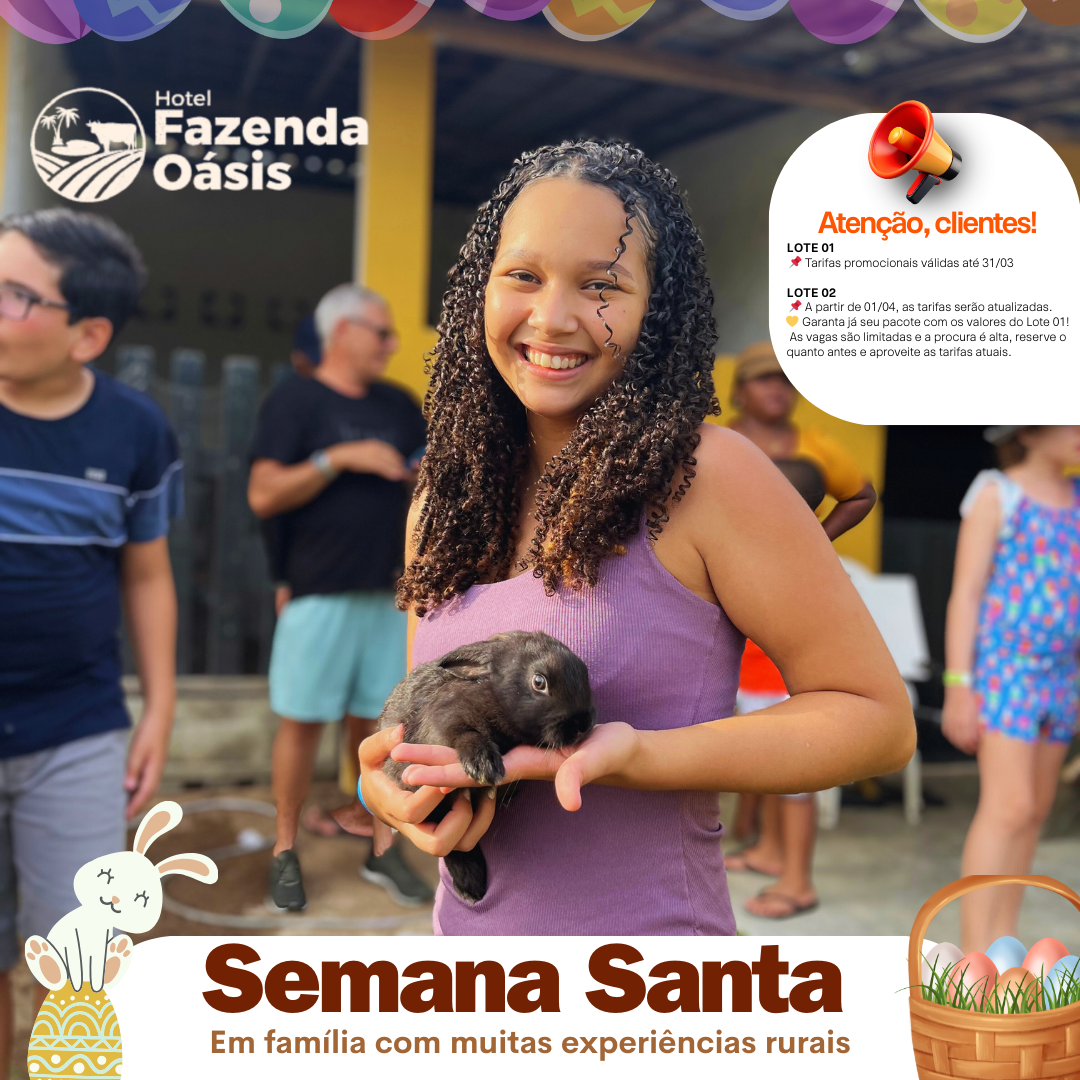 Uma Páscoa em família, com natureza, tradição e a magia do coelhinho.