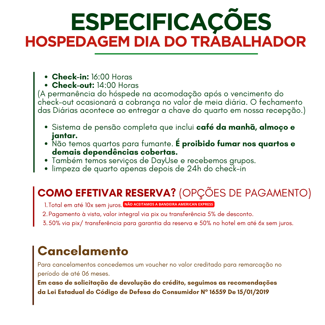 Feriado do Dia do Trabalhador na Fazenda Oásis