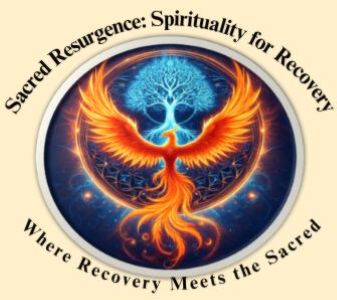 The Tree of Life sitting on top of a phoenix. Logo for Sacred Resurgence.