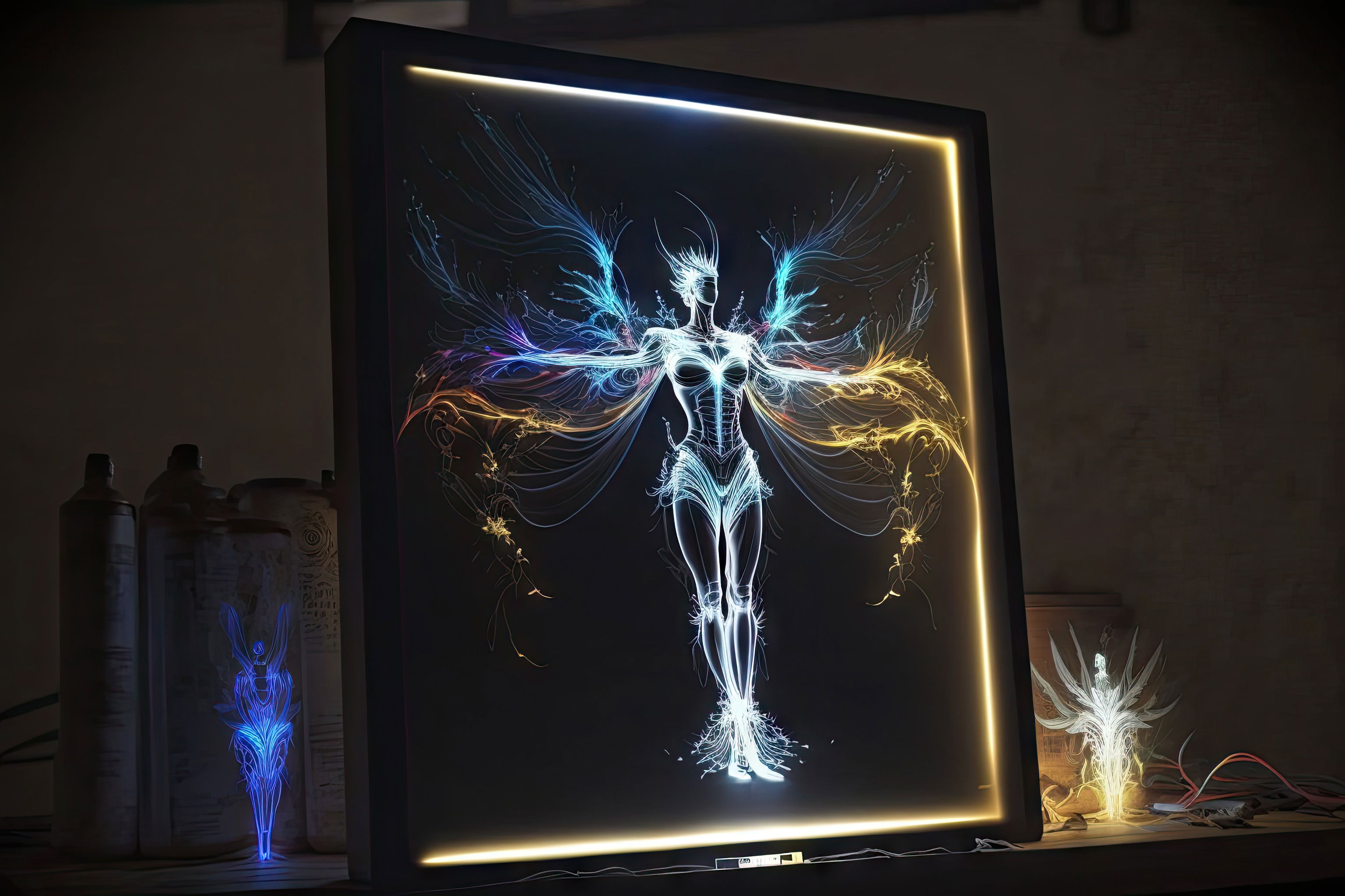A vibrant illustration of human anatomical structures