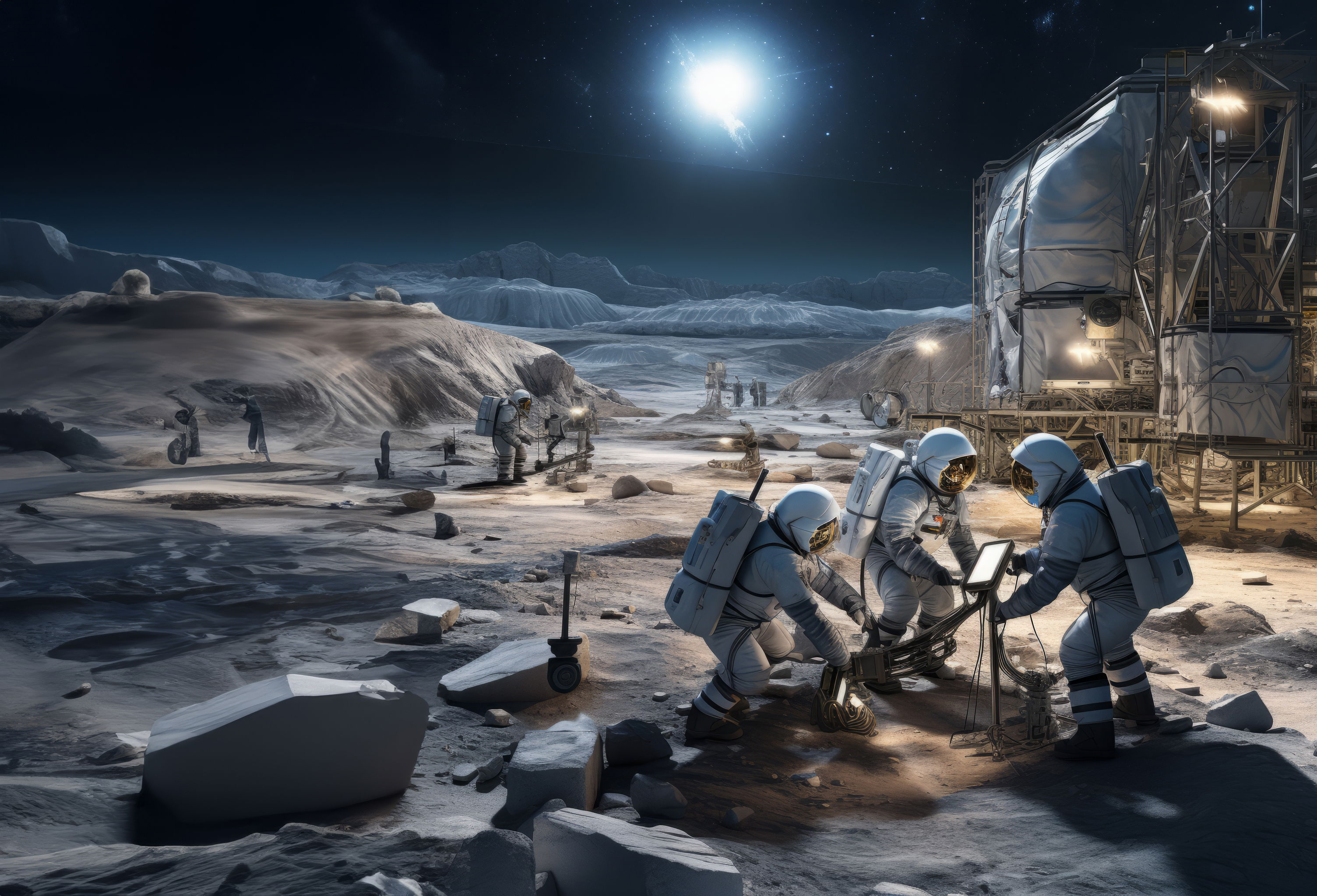 Lunar Exploration – Moon missions and lunar base concepts.