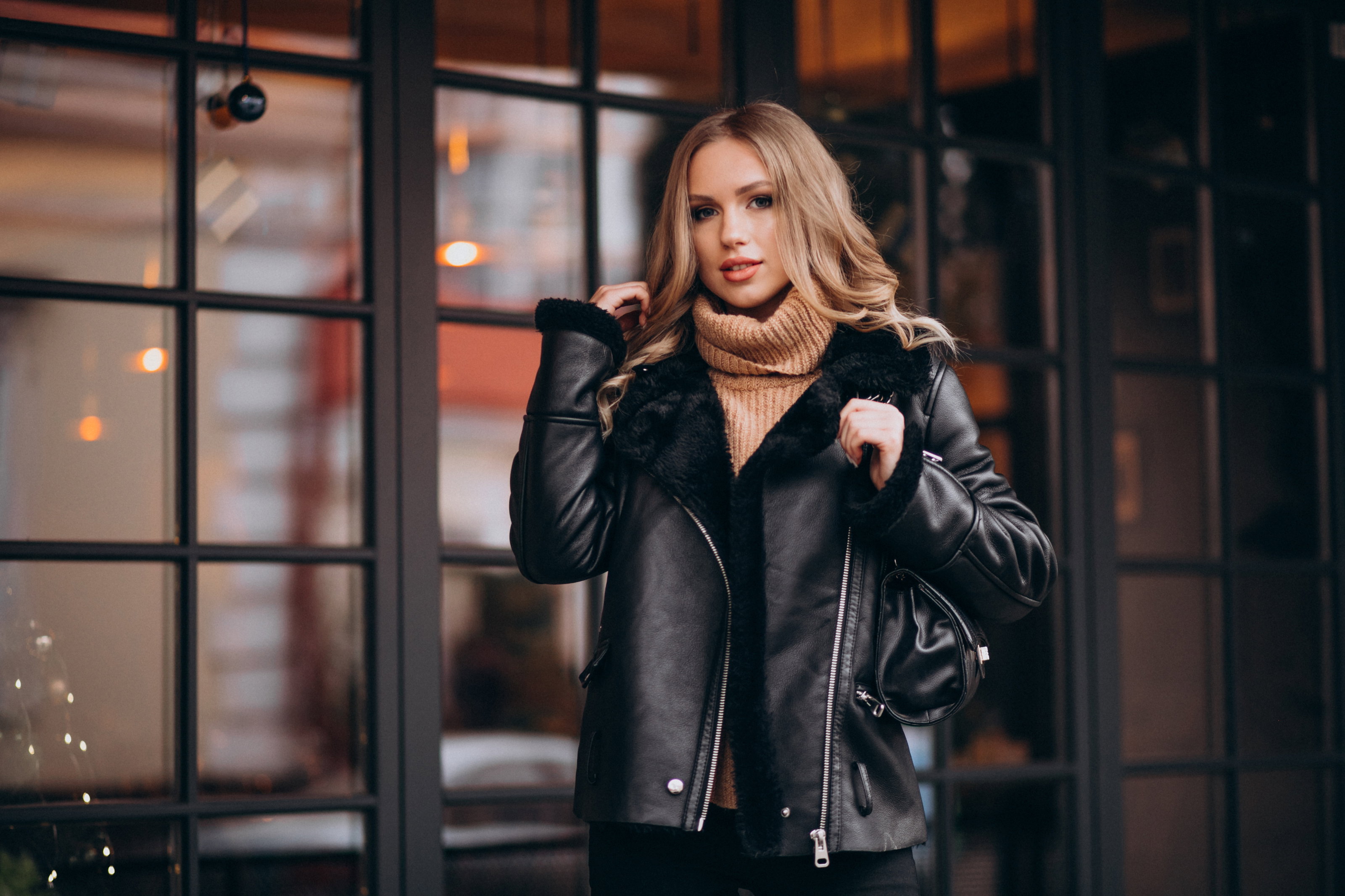 black moto jacket