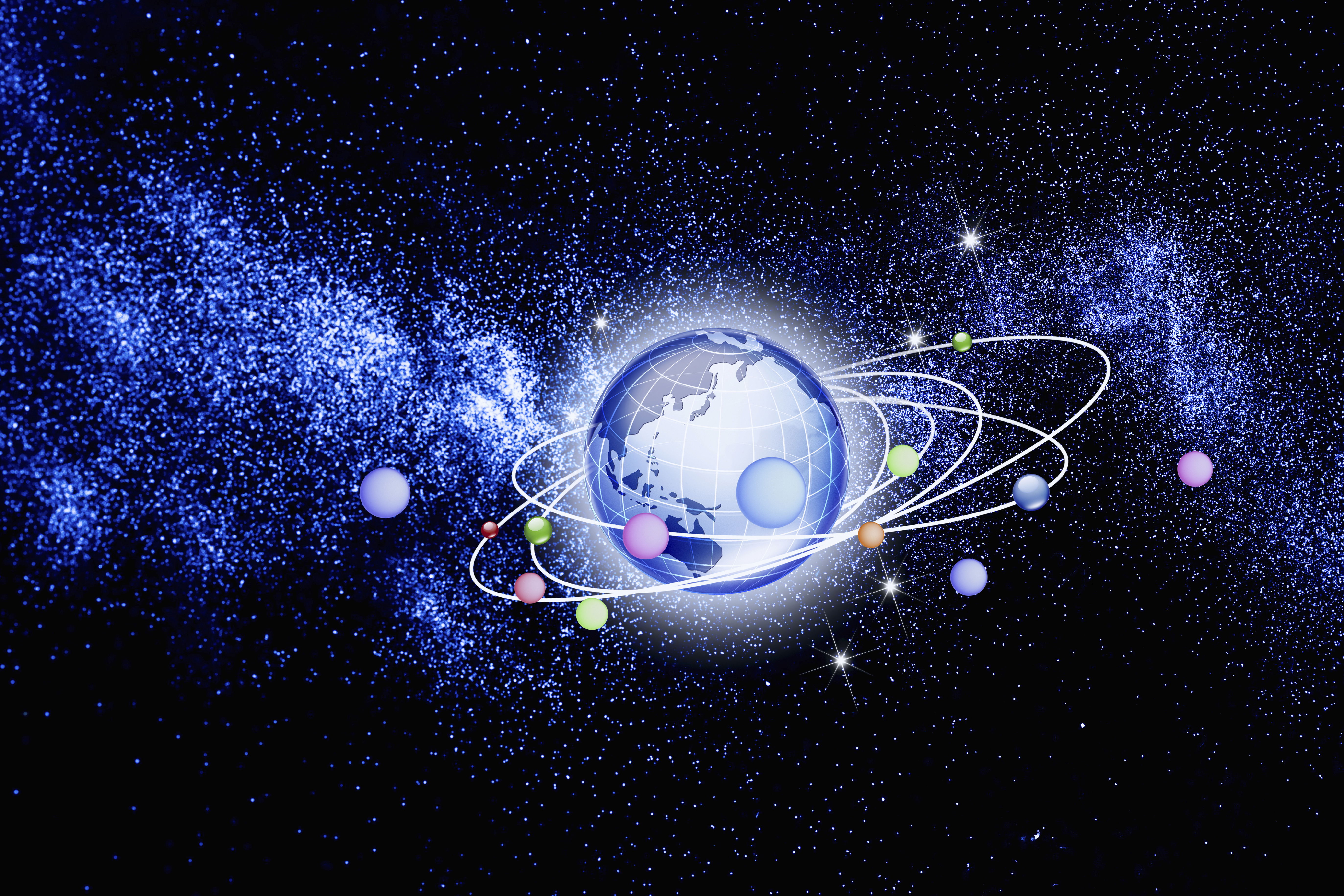 A vibrant illustration of molecular structures, interstellar nebulae, and Earth’s ecosystems, symbolizing the science of chemistry.