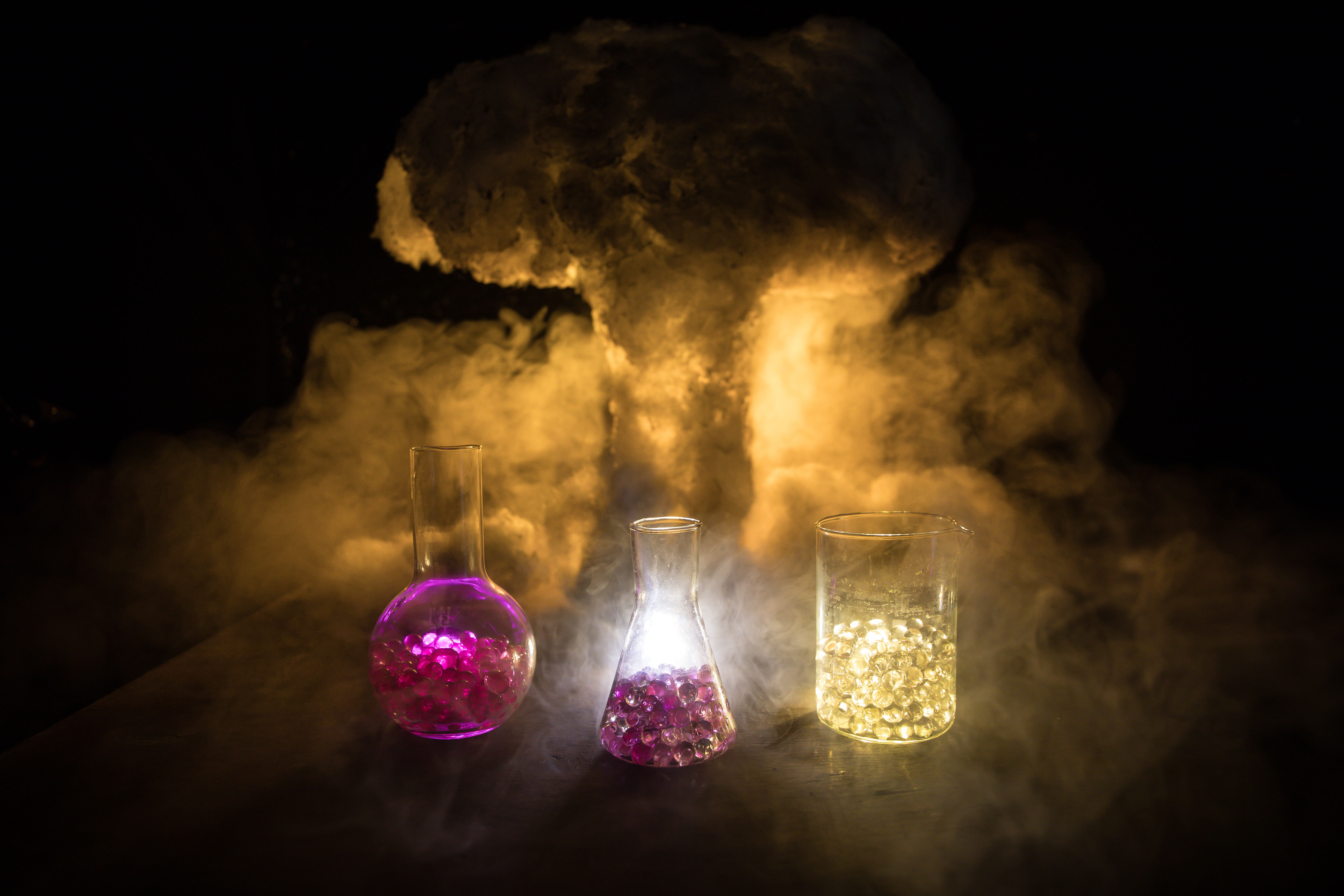 A vibrant illustration of chemical reactions in nebulae, molecular structures, and Earth’s ecosystems, symbolizing the power of reaction science.
