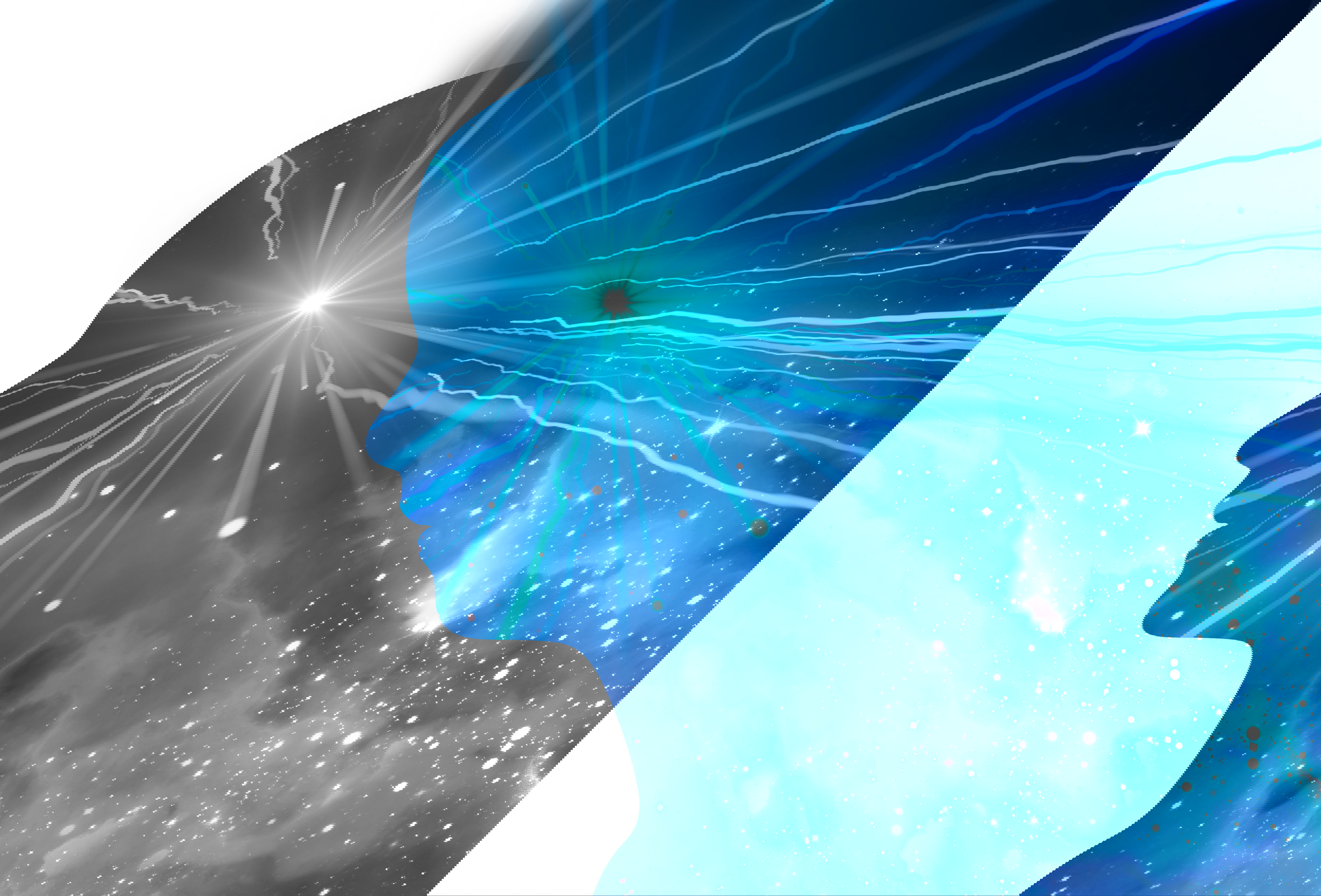 A vibrant illustration of neural networks, cosmic molecules, and Earth’s ecosystems, symbolizing the mind-matter connection.