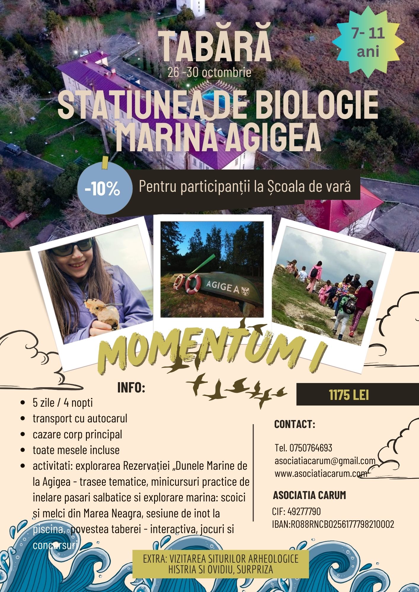 MOMENTUM I  Tabara de aplicatii practice Agigea  26 -30 octombrie 2024